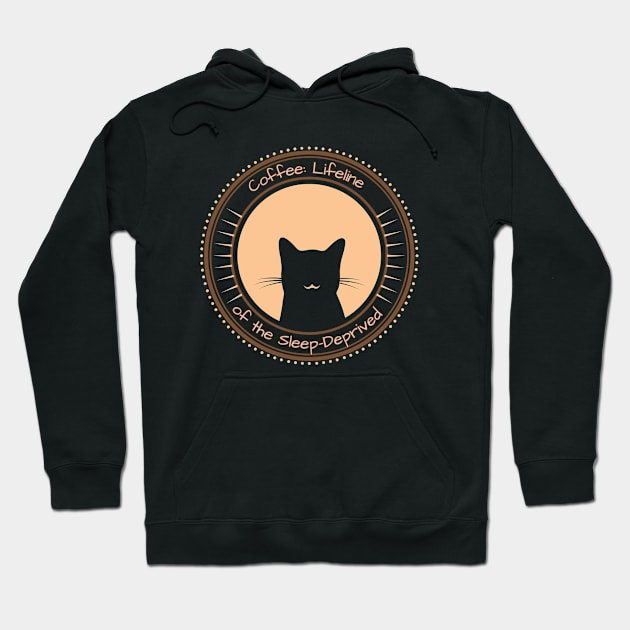 Coffee: Lifeline of the Sleep-Deprived ( Cat Version) Hoodie by elumirel